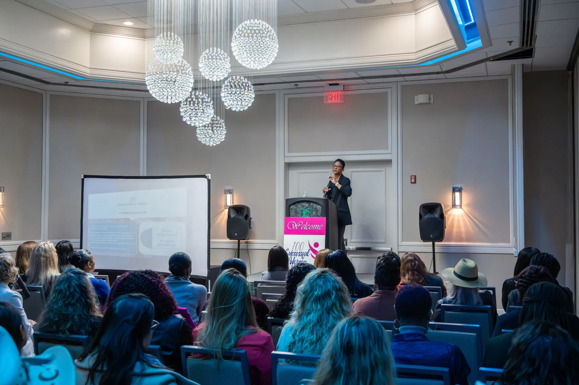 Wendy Smith delivering P.E.D. System training to healthcare leaders